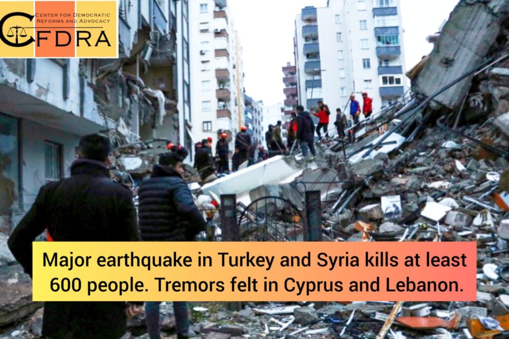 A Massive Earthquake Toppled Buildings In Turkey & Syria-CFDRA