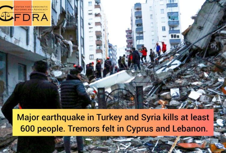 A Massive Earthquake Toppled Buildings In Turkey & Syria-CFDRA