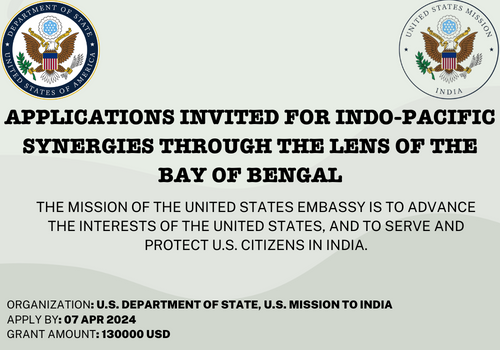 Applications Invited for Indo-Pacific Synergies Through the Lens of the Bay of Bengal