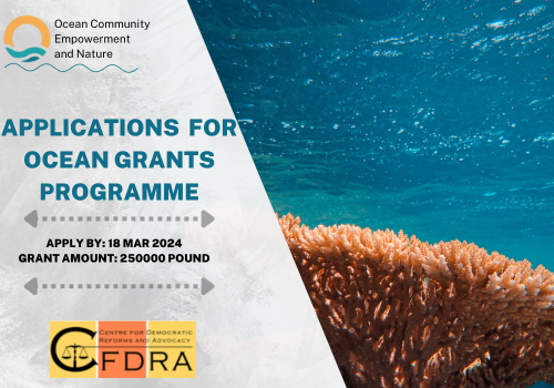 Applications Invited for OCEAN Grants Programme