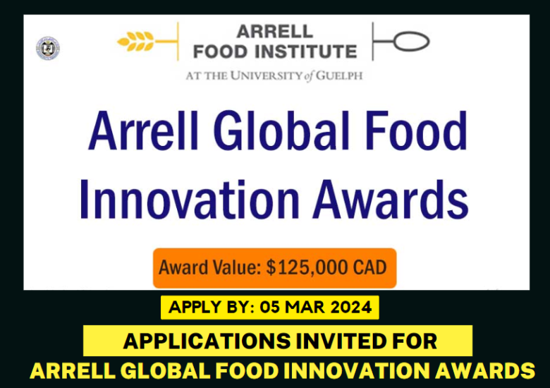 Applications Invited for Arrell Global Food Innovation Awards