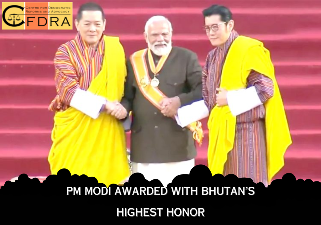 Bhutan's Highest Honor: Narendra Modi Awarded Order of the Druk Gyalpo