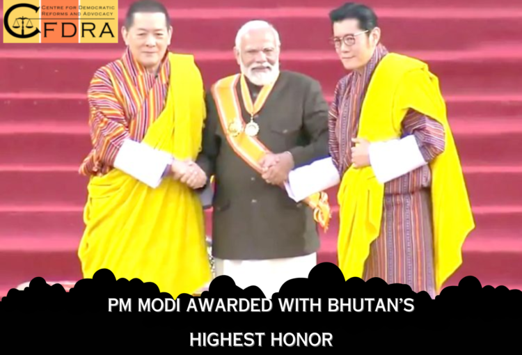 Bhutan's Highest Honor: Narendra Modi Awarded Order of the Druk Gyalpo