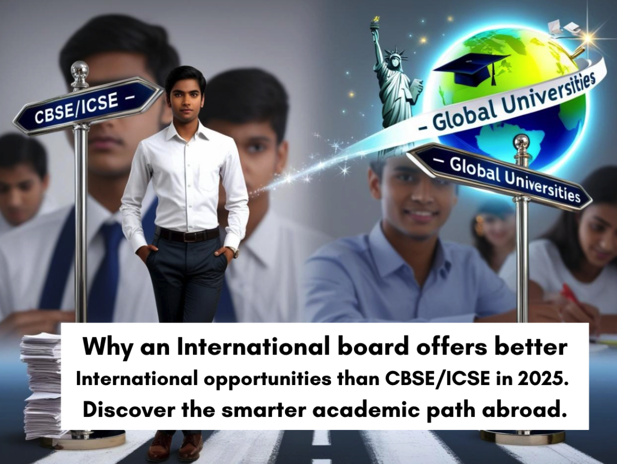 Why an international board offers better international opportunities than CBSE/ICSE in 2025. Discover the smarter academic path abroad.