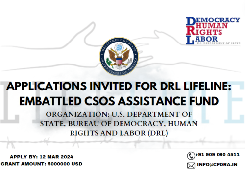 DRL Lifeline: Embattled CSOs Assistance Fund